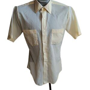 Vintage S B.V.D. Neva-Press Mens Short Sleeve Dress Shirt Dacron Combed Cotton